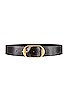view 1 of 3 Nili Belt in Dark Brown & Antique Brass