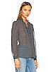 view 2 of 4 Meira Shirt in Navy & Ivory Dots