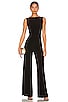 view 1 of 3 Sleeveless X Straight Leg Jumpsuit in Black