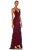 view 2 of 3 x REVOLVE Low Back Slip Mermaid Fishtail Gown in Plum