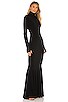 view 3 of 3 Turtle Open Back Fishtail Gown in Black