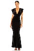 V Neck Rectangle Gown, view 1, click to view large image.