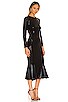 view 2 of 3 Long Sleeve Crew Fishtail Dress To Midcalf in Black