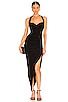 view 1 of 3 Cayla Side Drape Gown in Black