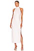 view 1 of 3 Halter Turtle Side Slit Gown in White