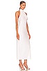 view 2 of 3 Halter Turtle Side Slit Gown in White