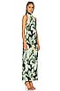 view 2 of 3 Halter Side Slit Gown in Tropical Mint