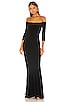 view 1 of 3 Off the Shoulder Fishtail Gown in Black