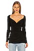 view 2 of 5 Long Sleeve Sweetheart Blouse in Black