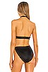 view 3 of 4 Cross Halter Bikini Top in Black