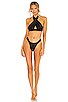 view 4 of 4 Cross Halter Bikini Top in Black