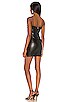 view 3 of 3 Rhea Faux Leather Mini Dress in Matte Black