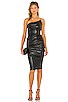 view 1 of 3 Rhea Faux Leather Midi Dress in Matte Black