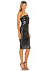 view 2 of 3 Rhea Faux Leather Midi Dress in Matte Black
