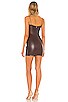 Rhea Faux Leather Mini Dress, view 3 of 3, click to view large image.