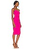 view 2 of 3 Lust One Shoulder Midi Dress in Neon Pink