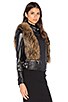 view 3 of 6 Flashing Lights Jacket with Asiatic Raccoon Fur in Natural Raccoon Fur & Black Leather