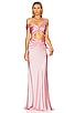 view 1 of 3 Tamika Gown in Bubblegum Pink