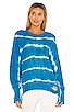 view 1 of 4 Annabelle Boyfriend Slouchy Sweater in Refraction Stripe Dye