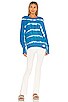 view 4 of 4 Annabelle Boyfriend Slouchy Sweater in Refraction Stripe Dye