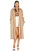 view 1 of 4 Amal Vegan Leather Trench Coat in Sandstone
