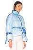 view 3 of 5 Tie Up Puffer Jacket in Sky Ombre