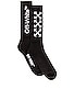 view 1 of 2 Arrows Mid Length Socks in Black & White