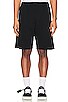 view 3 of 4 Caravag Diag Sweatshort in Black & White