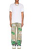view 5 of 5 Diagonal Multilogo Relaxed Slim Jeans in Grey & White