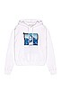 view 1 of 3 Mona Lisa Over Hoodie in White & Blue