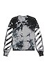 view 2 of 5 Diagonal Arrow Tie Dye Skate Crewneck in Warm Grey