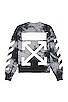 view 3 of 5 Diagonal Arrow Tie Dye Skate Crewneck in Warm Grey