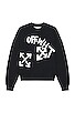 view 1 of 4 Paint Script Skate Crewneck in Black & White