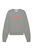 view 1 of 4 Emotion Arrow Over Crewneck in Melange Grey