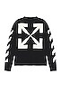view 1 of 4 JERSEY DIAGONAL ARROW in Black & White