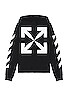 view 1 of 4 SUDADERA DIAGONAL ARROW in Black & White