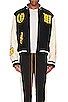 view 6 of 7 CHAQUETA GRAPHICS LEATHER VARSITY in Black & Yellow