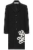 view 1 of 4 Graff Wool Skate Coat in Black & White