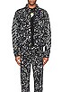 view 3 of 4 CHAQUETA DIAGONAL OUTLINE PAINT SLIM in Black & White