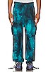 view 1 of 4 Tie Dye Cargo Pant in Turquoise