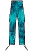 view 3 of 4 Tie Dye Cargo Pant in Turquoise