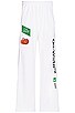 view 1 of 7 PANTALONES MULTILOGO SKATE in White & Black