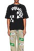 view 3 of 4 CAMISETA PAINT SCRIPT OVER SKATE in Black & White