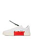 view 5 of 6 Low Vulcanized Canvas Sneaker in White & Black