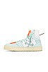 view 5 of 6 3.0 Off Court High Top Sneakers in White & Mint