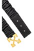 view 3 of 3 Nappa Elastic Arrow Belt h40 in Black