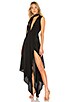 view 2 of 3 Belt Neck Dress in Black