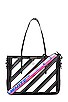 view 1 of 6 Diagonal Binder Shopper Bag in Black & White
