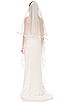 view 4 of 6 Kepler Satin Trim Veil in Ivory