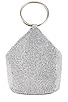 view 2 of 4 Ellie Crystal Mesh Ring Handle Bag in Silver